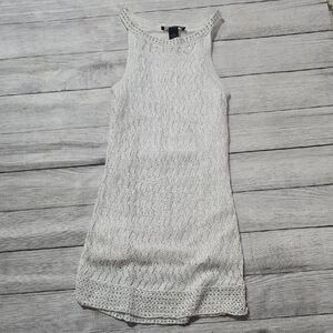 White House Black Market Textured White Mini Dress